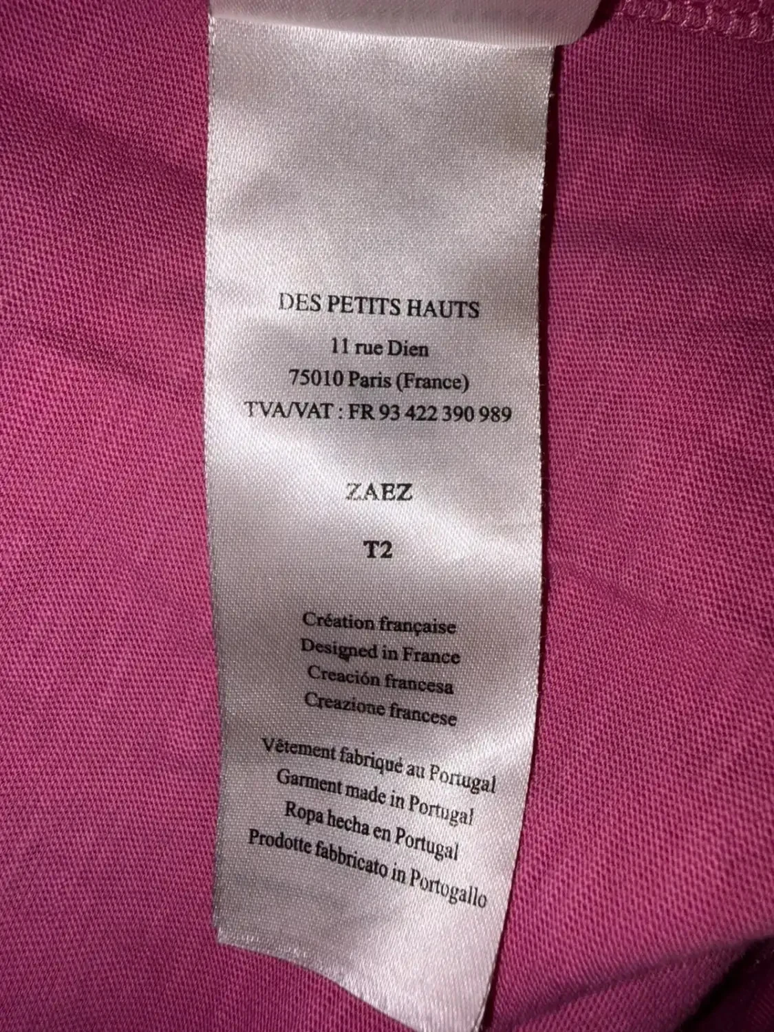 Vestido camiseta de des petits hauts mujer talla 2 38 – photo 11